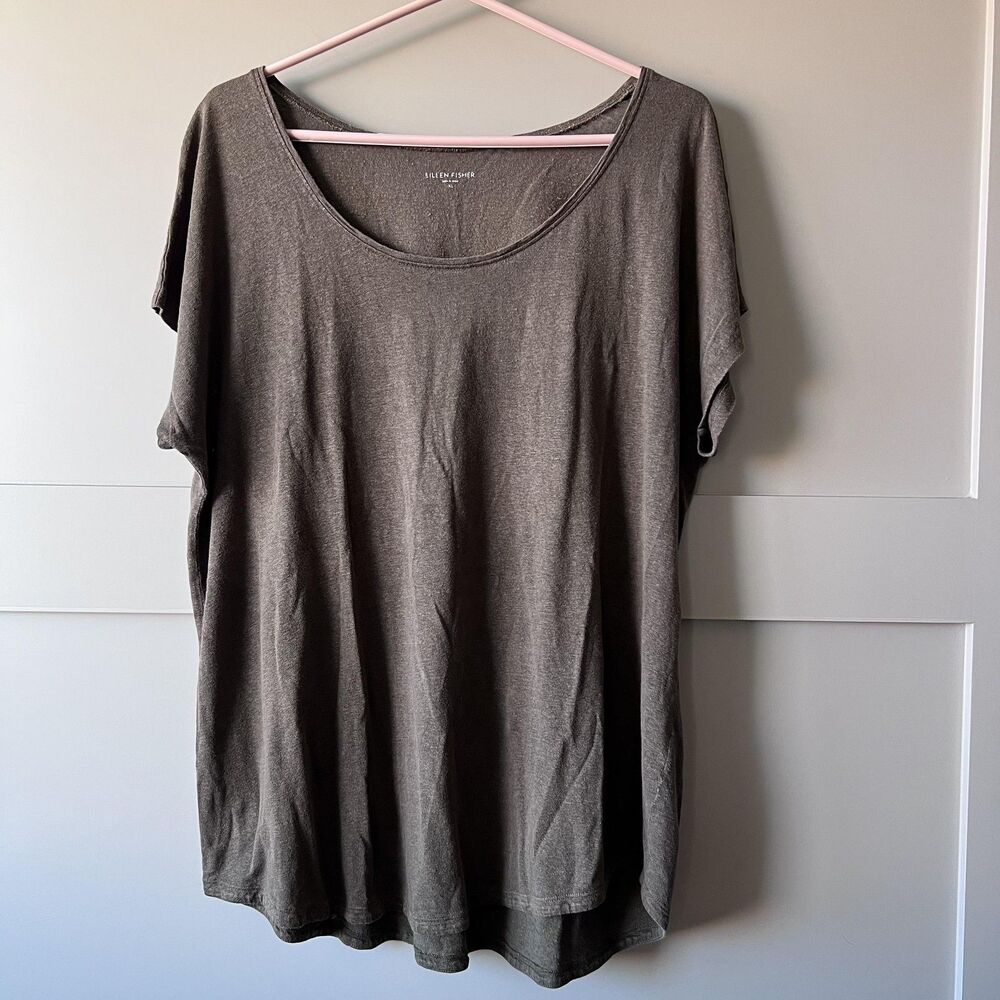 Eileen Fisher Green/Gray Blouse